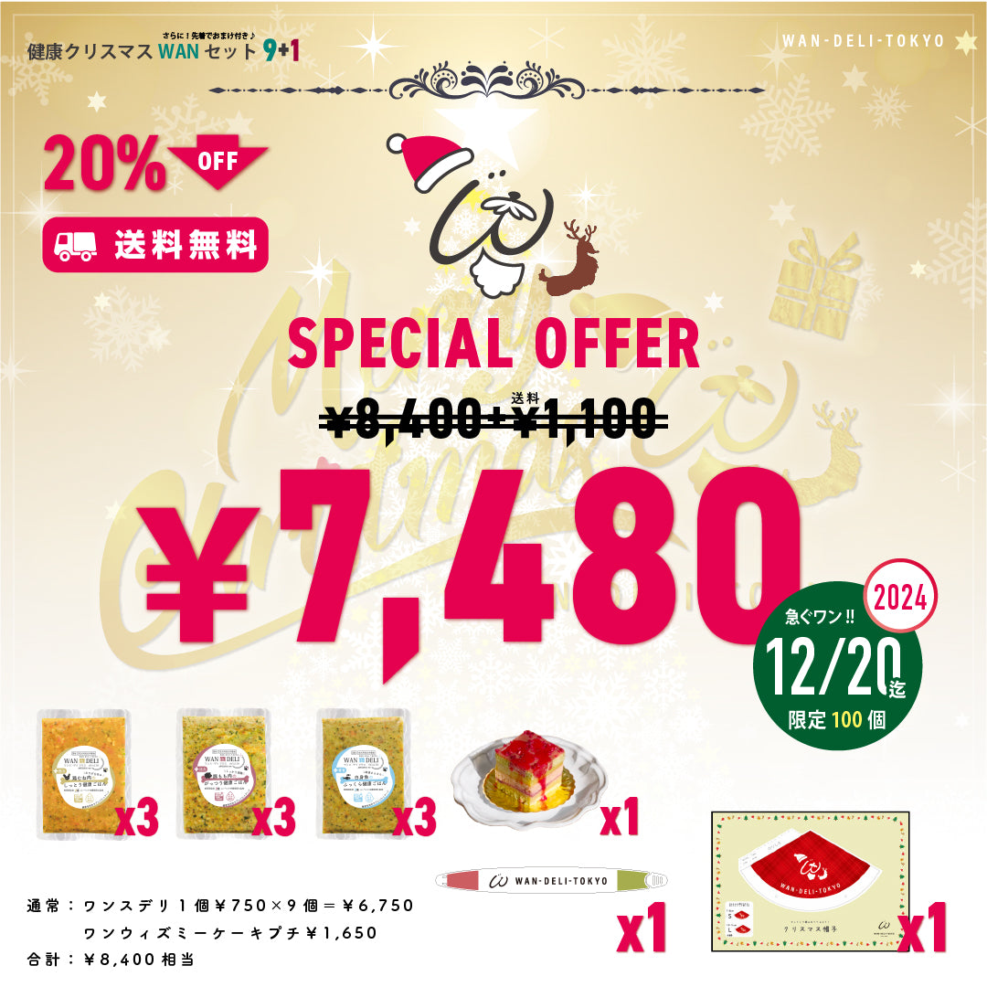 【冬季限定】予約お承り中！健康クリスマスWANセット9+1（送料無料）