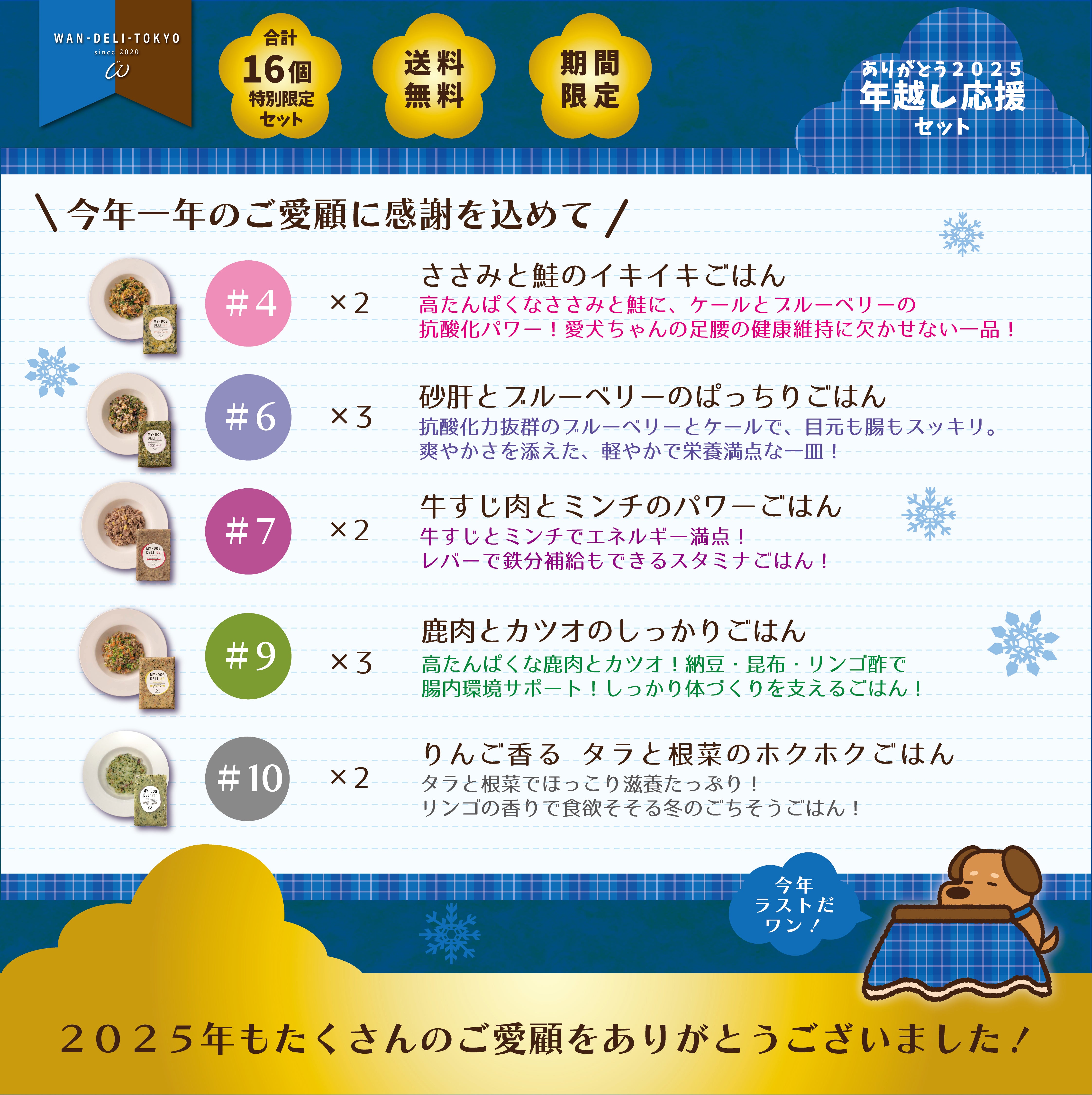 【ありがとう2025】WAN-DELI-TOKYO年越し応援セットC（送料無料）