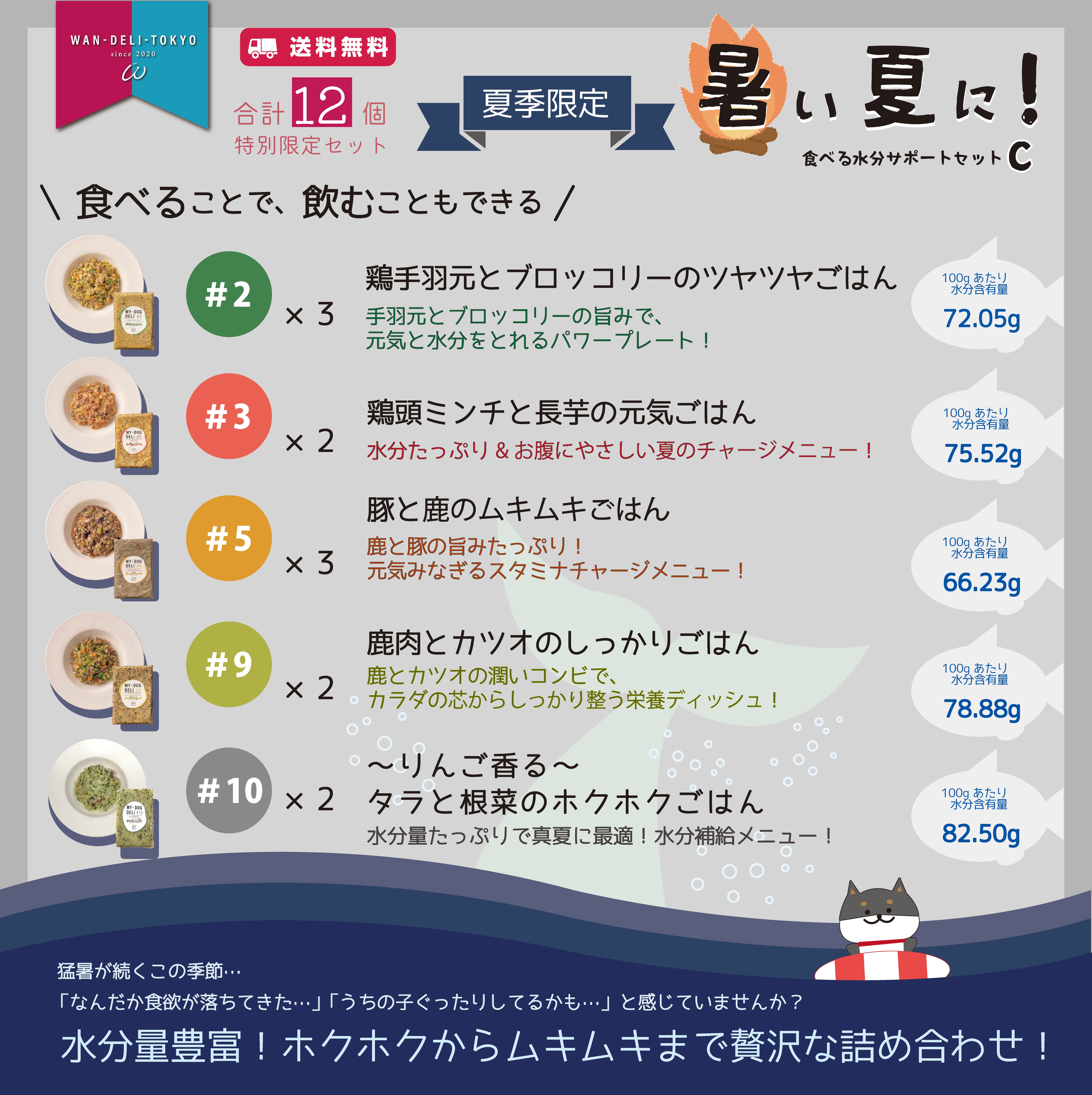 【夏期限定】暑い夏に！食べる水分サポートセットC（送料無料）
