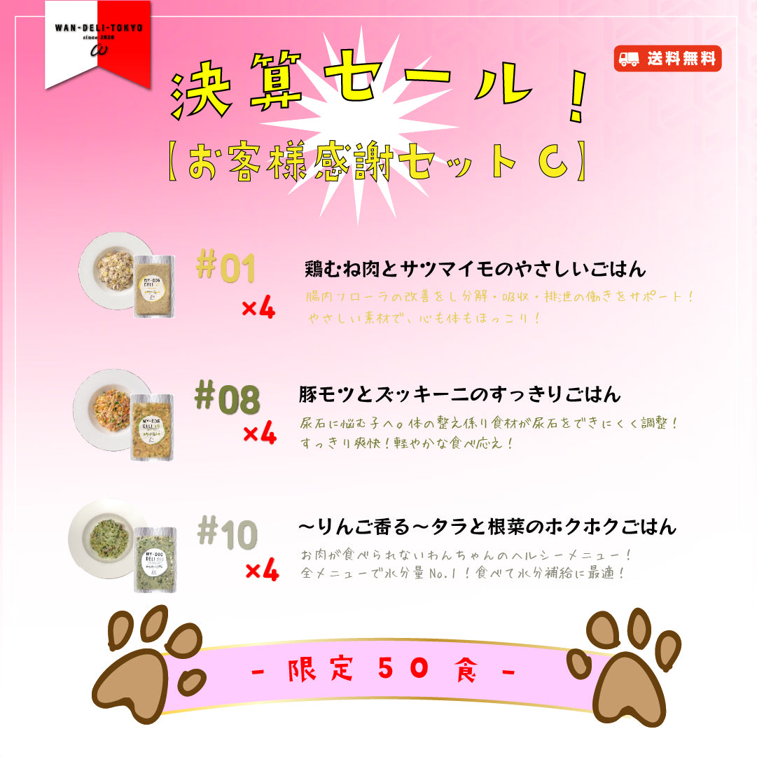 【限定50食！】大特価！決算セール！お客様感謝セットC（送料無料）